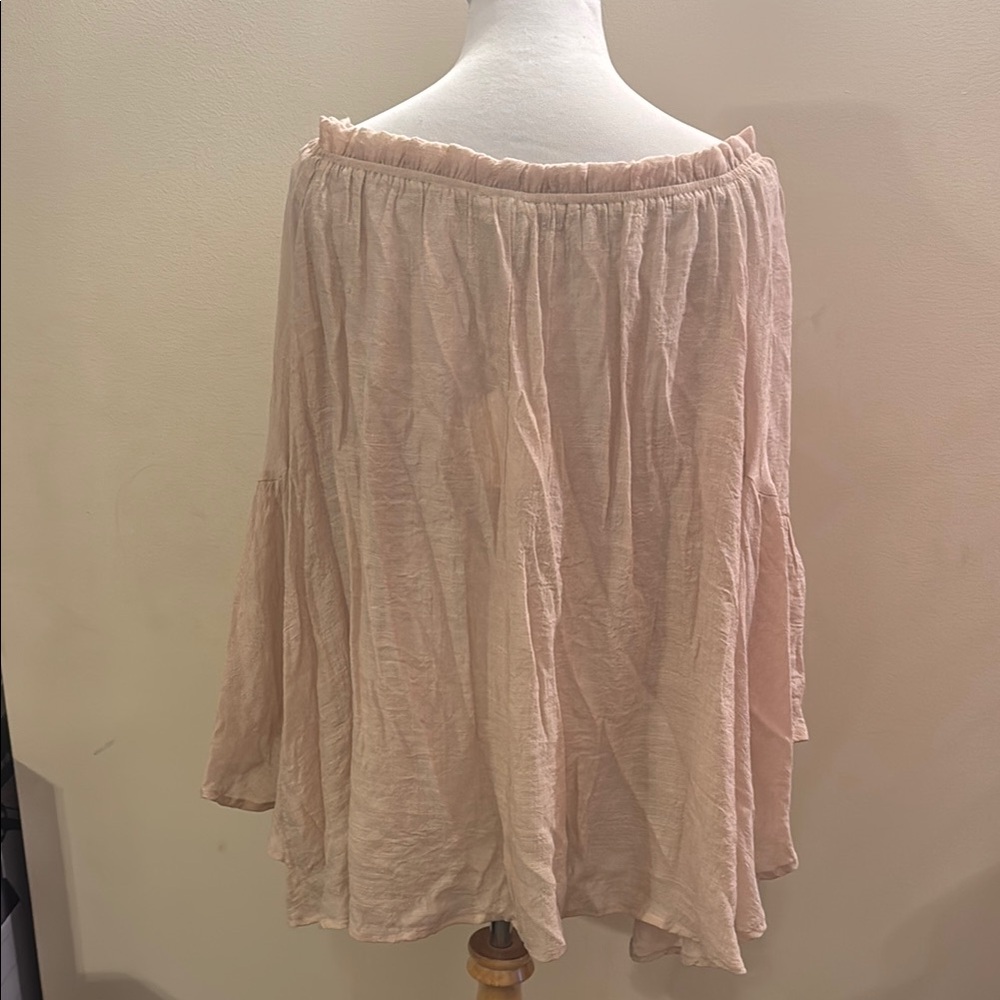 Umgee Tan Relaxed Ruffled Blouse - Picture 3 of 5